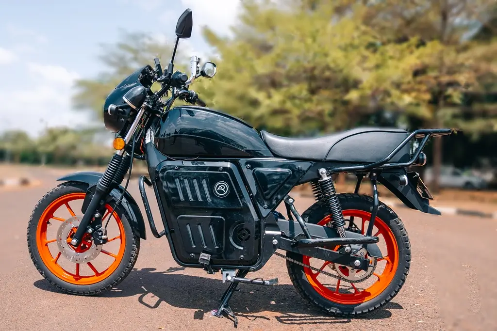 A motorbike organised by Fortune Credit Kenya through a boda boda loan