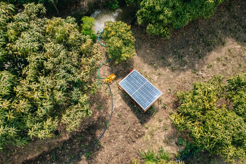 A solar-powered pump