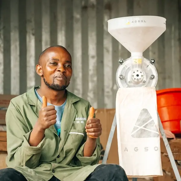 Man with his agsol generator