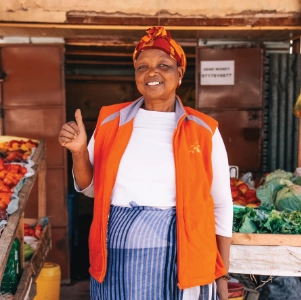 Margaret Musani at her stall